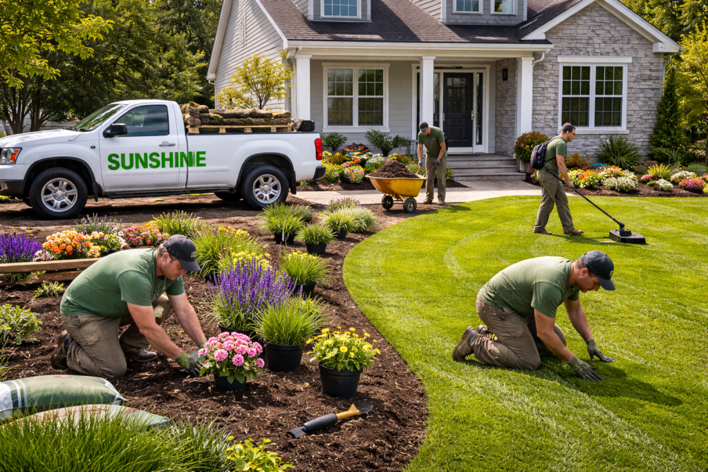 Winnipeg Landscape contractor crew at work