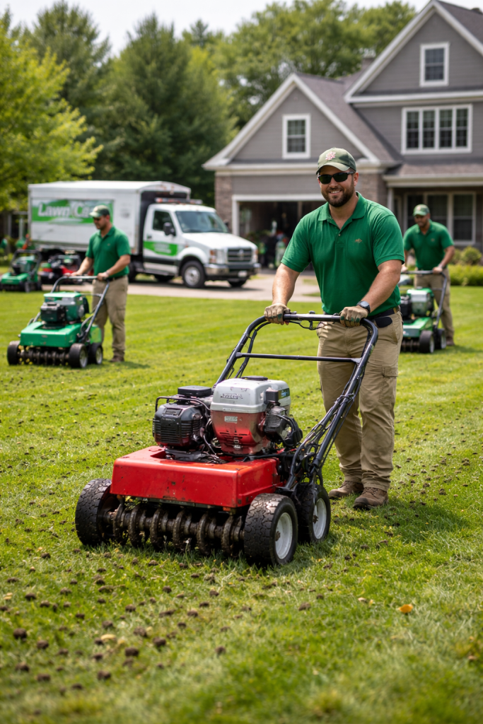 Winnipeg lawn aeration services