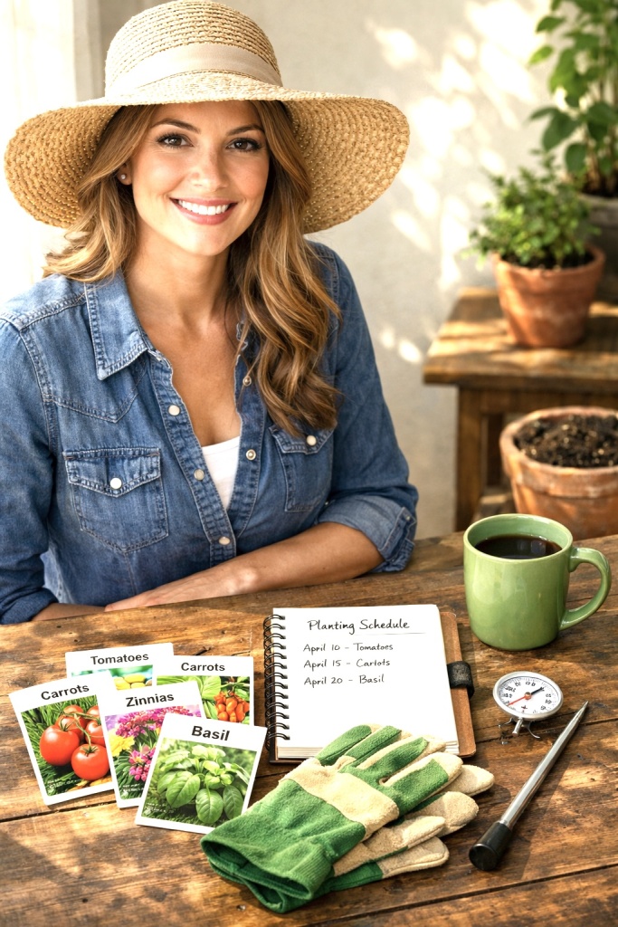 Woman planning her spring Winnipeg garden