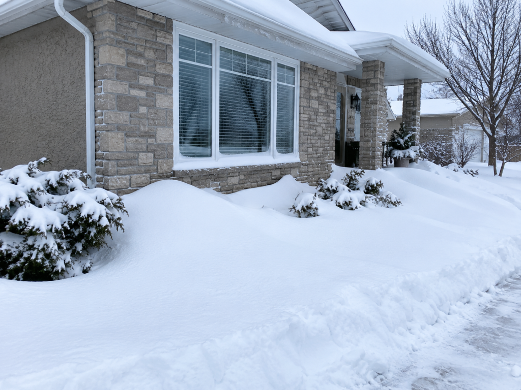 accumulating around the foundation of a Winnipeg home