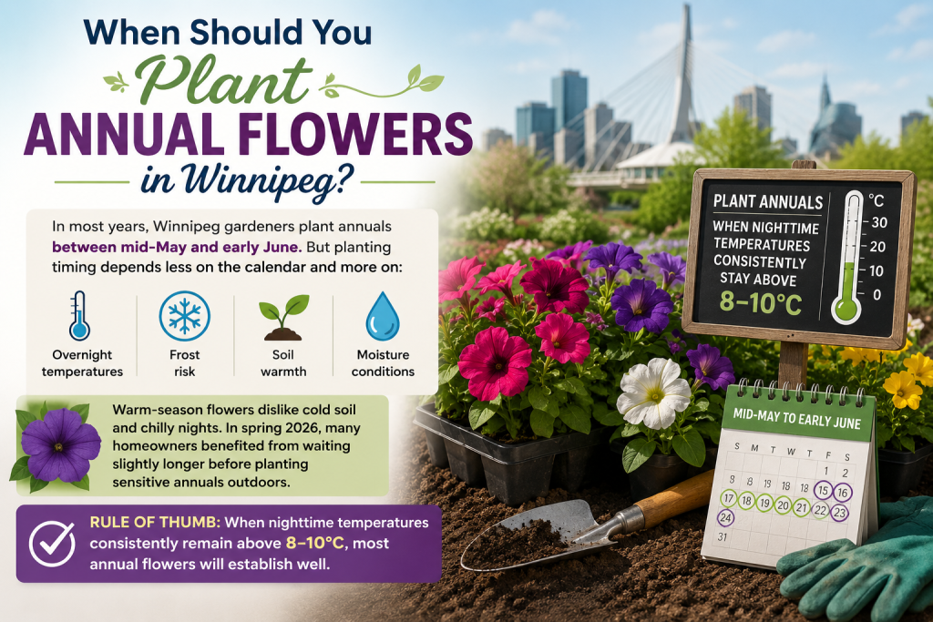 When should you plant your annual flowers in Winnipeg