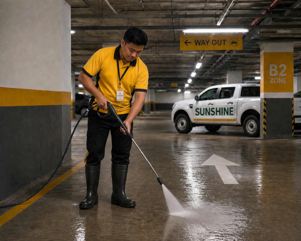 image:  Winnipeg Commercial parking lot cleaning