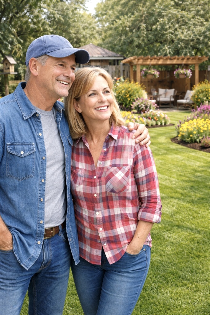 Winnipeg Husbband & Wife Happy with their spring yard