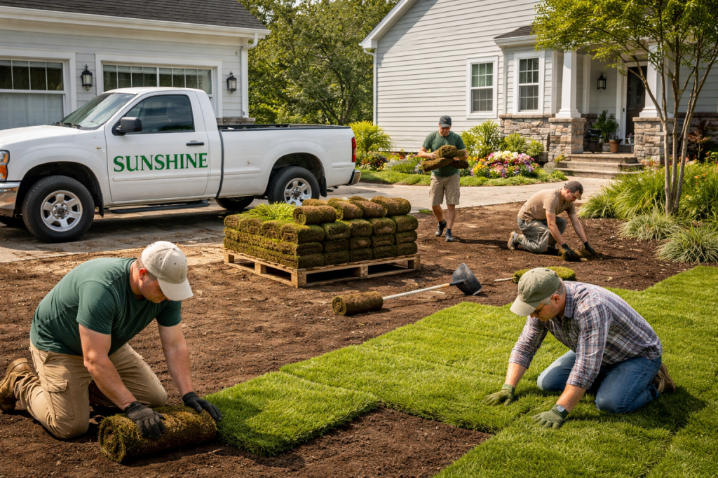Winnipeg sod installation