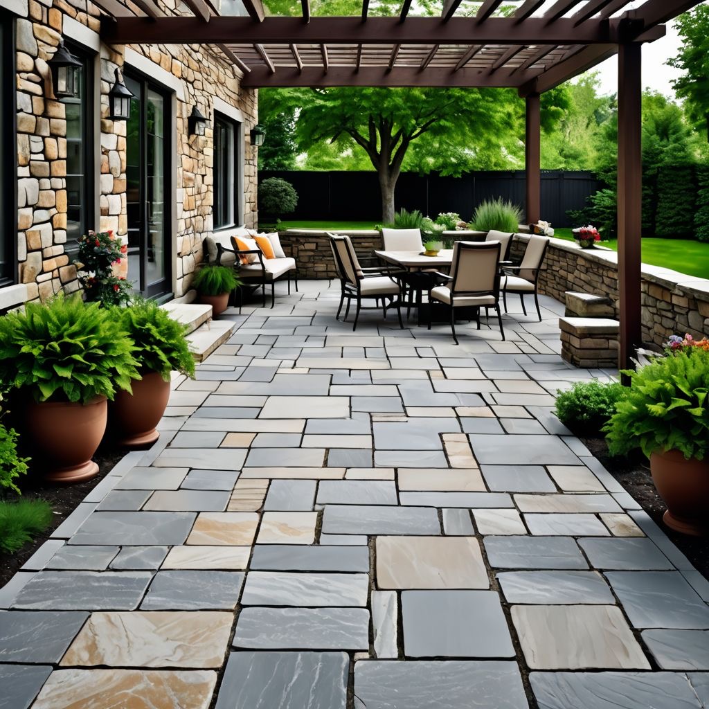 Patio with Pergola in Winnipeg Landscape Design
