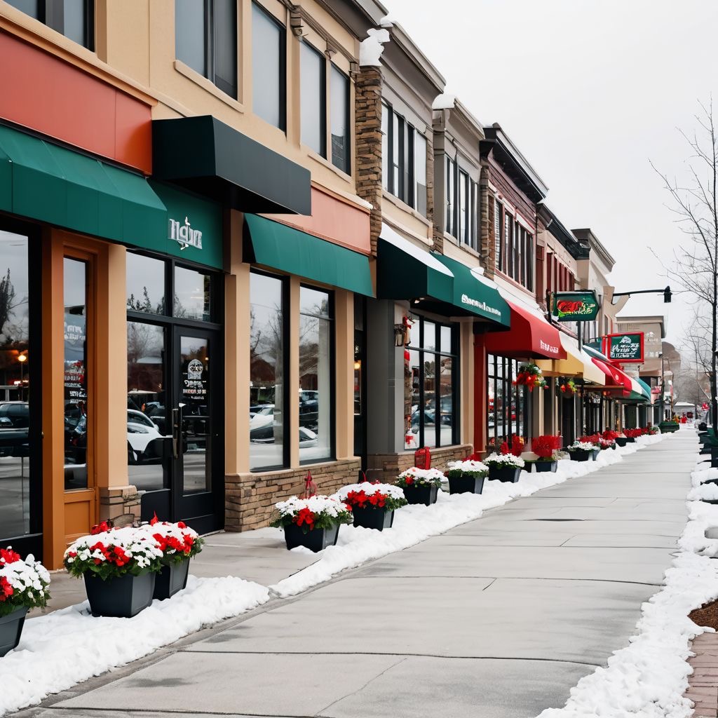 Commercial space looking good after snow clearing by Winnipeg Pros!