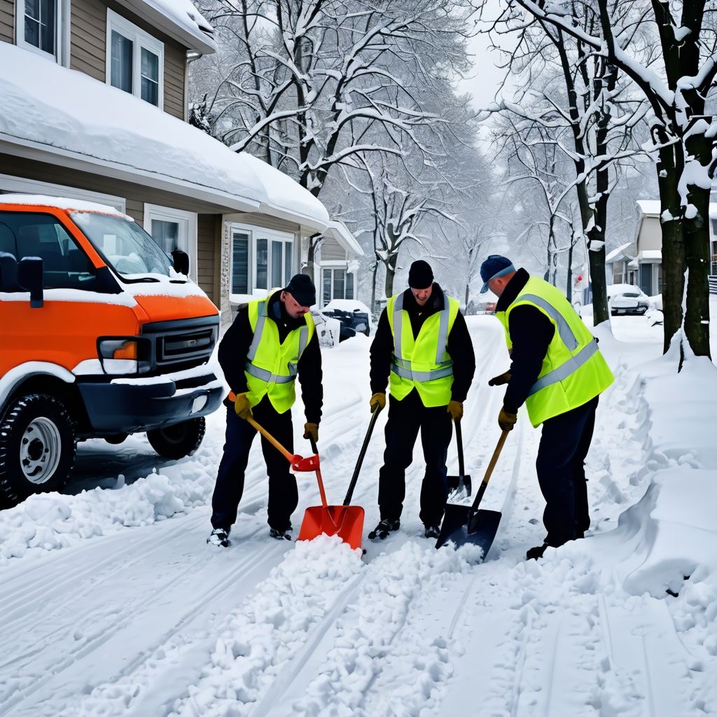 Winnipeg snow removal experts shovelling snow