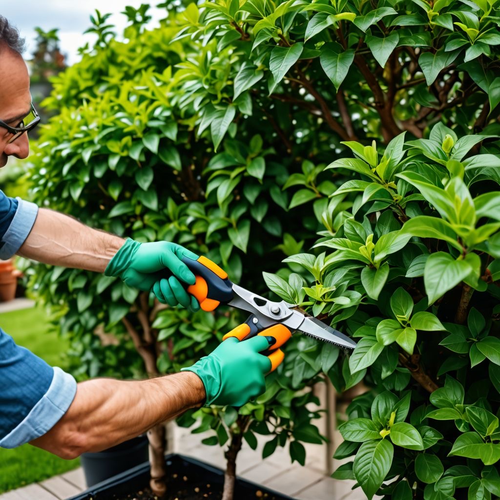 Pruning to maintain a healthy garden
