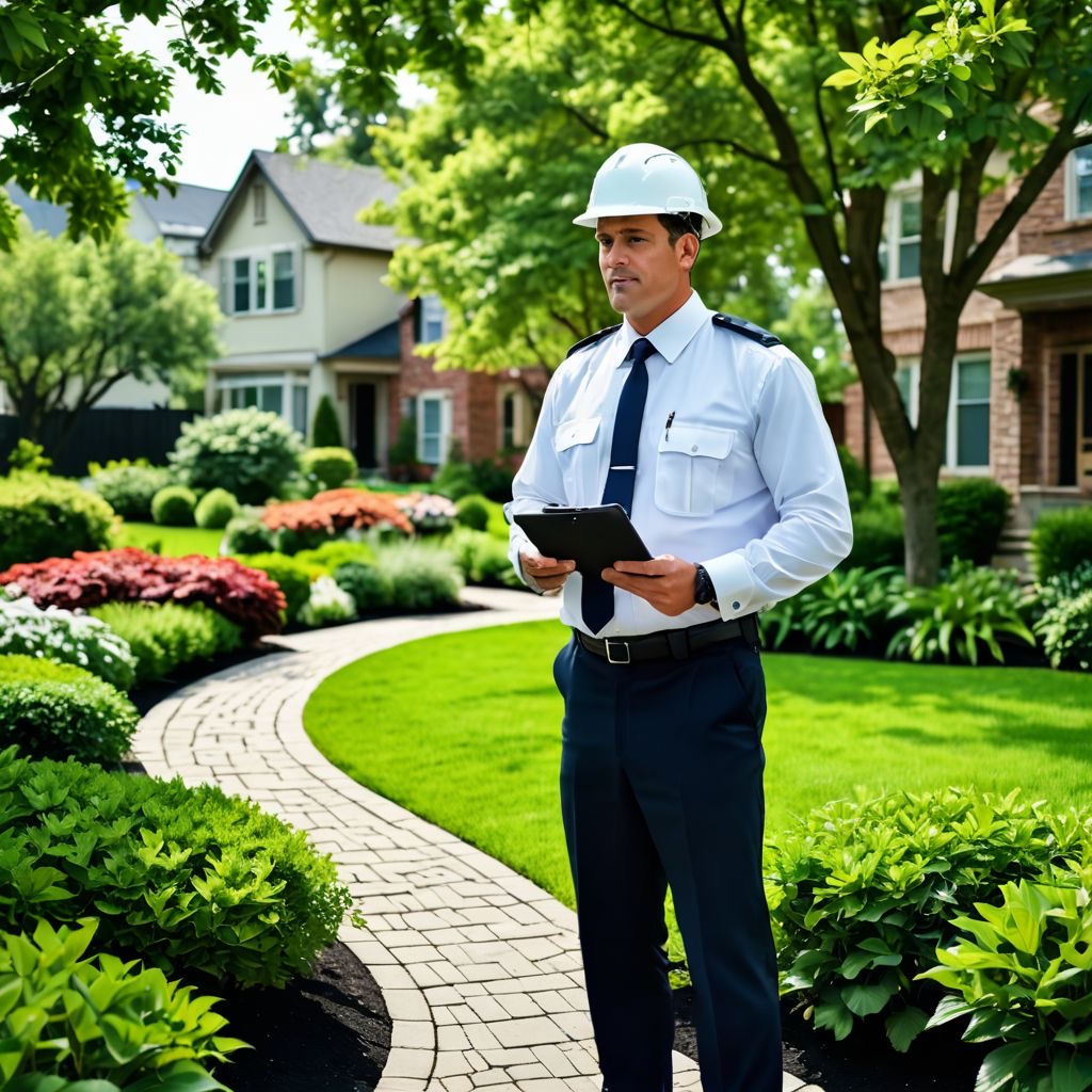 City of Winnipeg worker inspecting Landscape Design