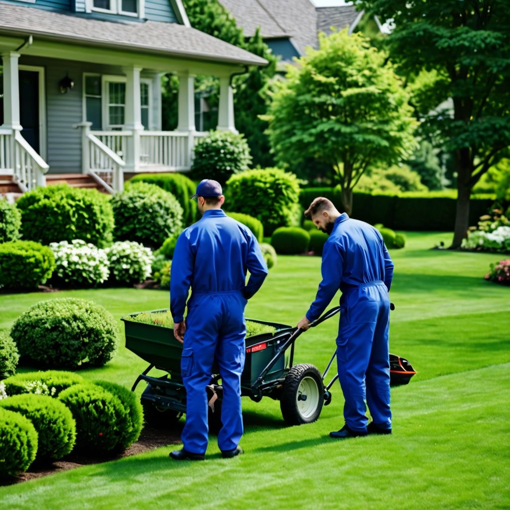 Sunshine Maintenance and Landscaping crew providing lawn care services