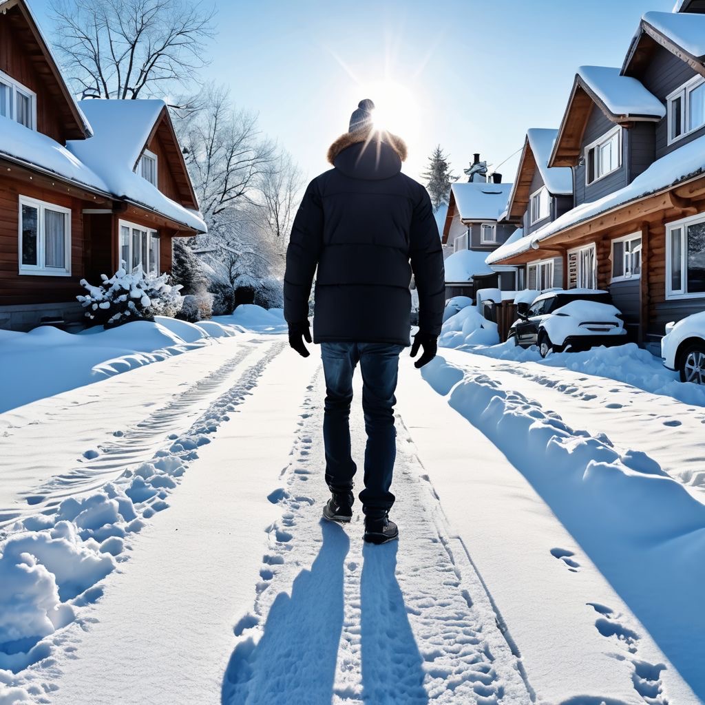 Man in Winnipeg Winter thinking about tackling Driveway Snow Shovelling and Snow Removal