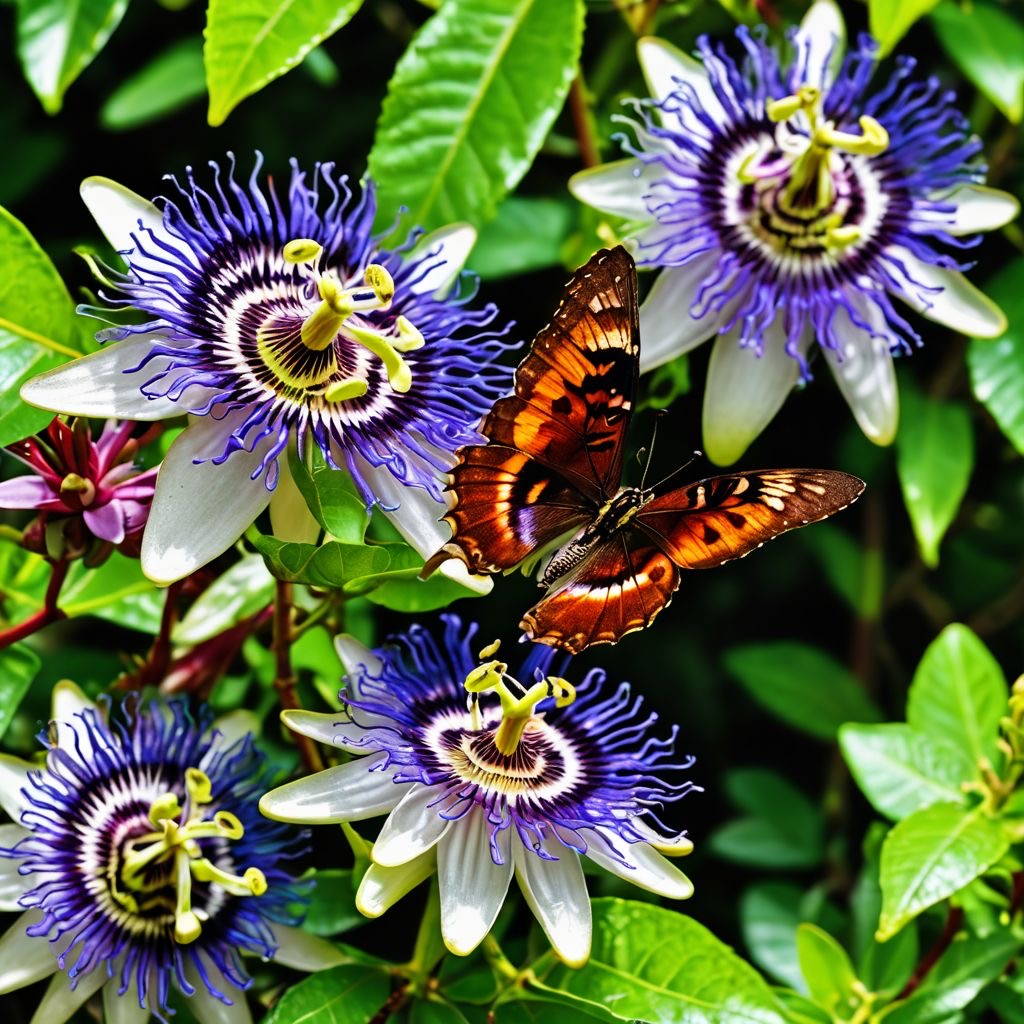 Butterfly and Passion Flower