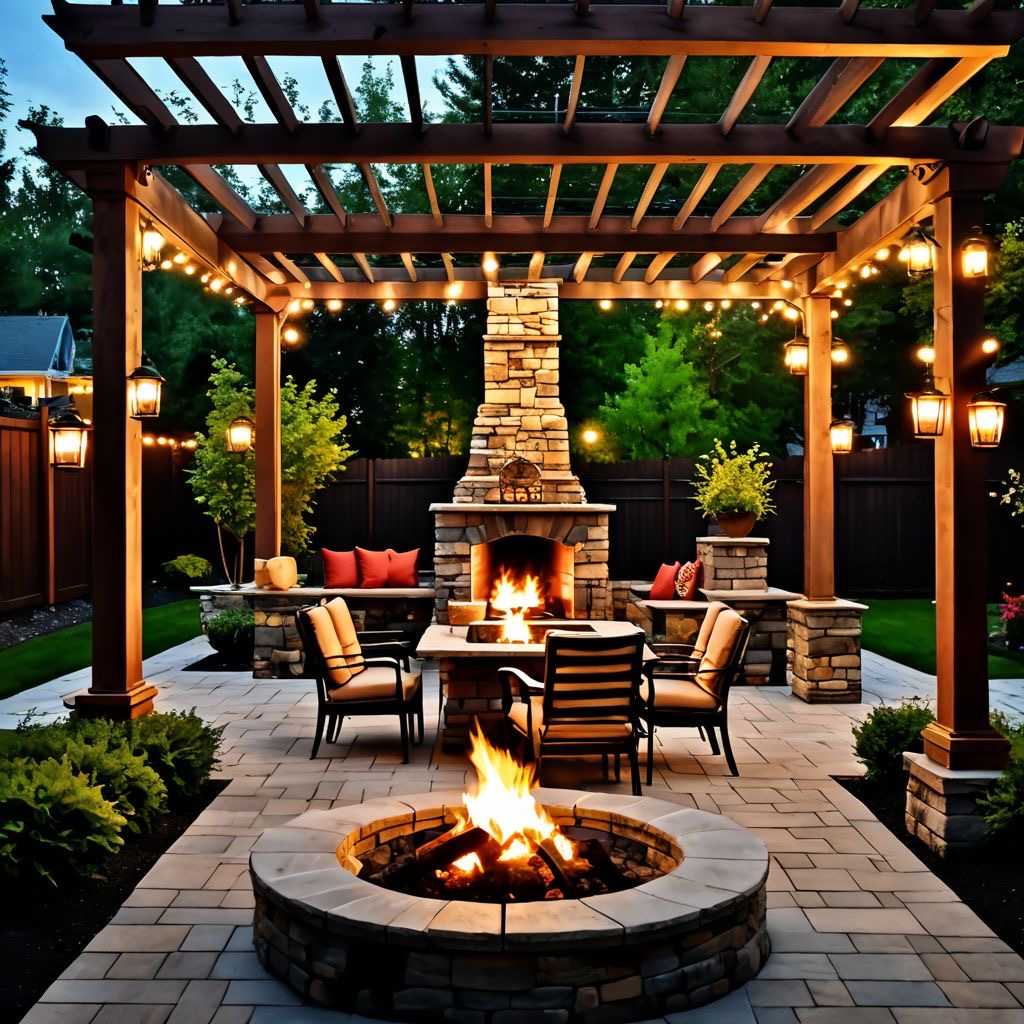 Winnipeg pergola defining an outdoor room: by Sunshine Maintenance& Landscaping