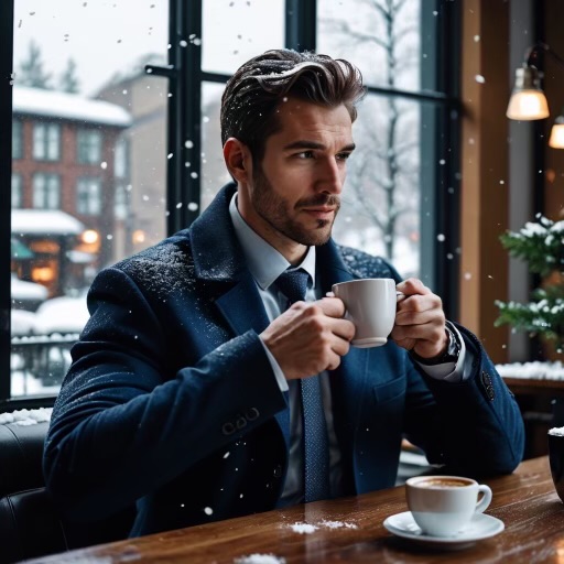 Grabbing a Warm Beverage While Sunshinec Maintenance & Landscaping handle the snow shovelling, snow plowing and snow remioval