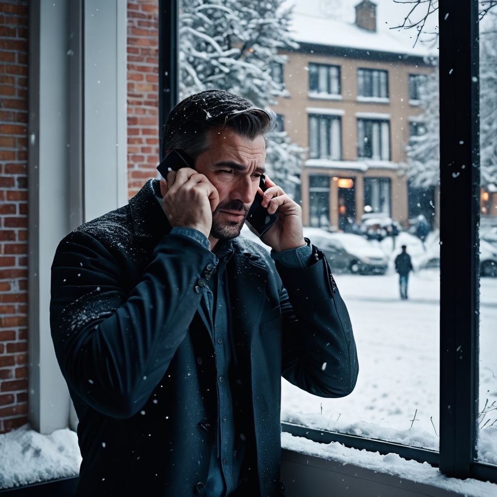 makin phone call to Sunshine Maintenance & Landscaping to arrange Snow Removal in Winnipeg