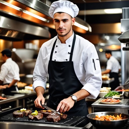 Restaurant grill cook Where Sunshine Maintenance & Landscaping leaders learned the basics to become Winnipeg Lawn Care Experts