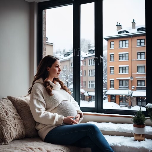 pregnant woman waiting for Winnipeg residential snow removal contractor