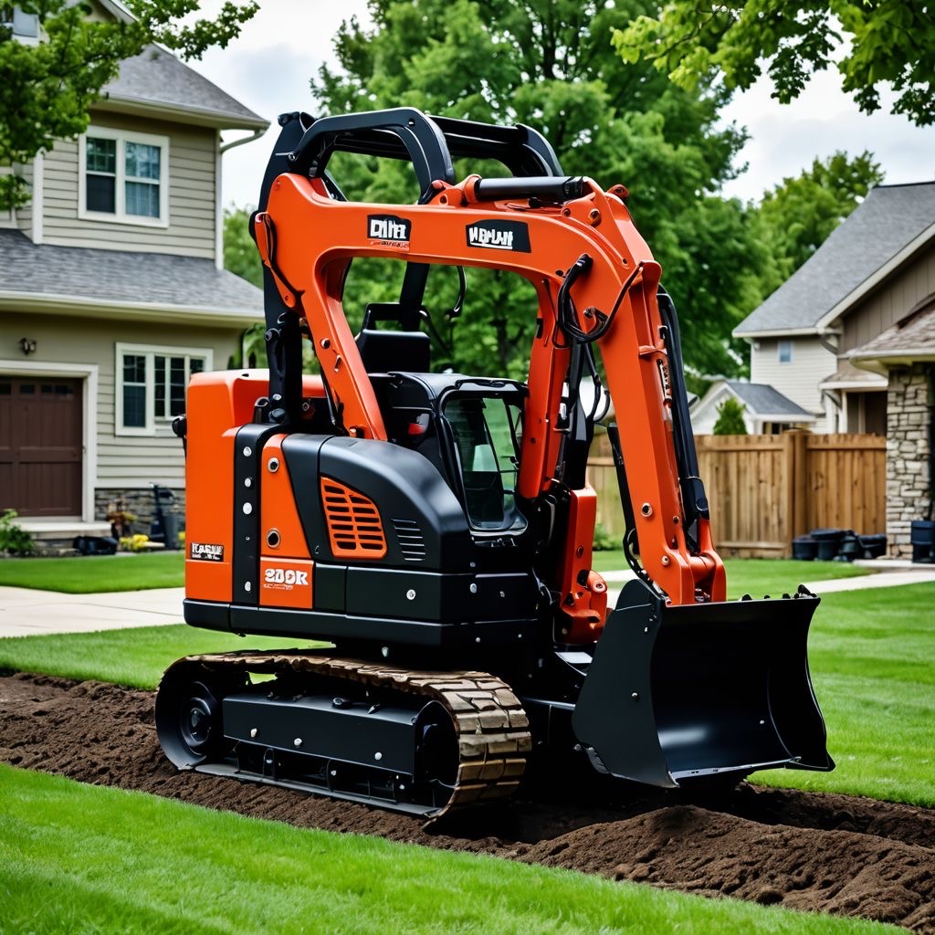 a yard sized excavator for your budget friendly Walkway Project