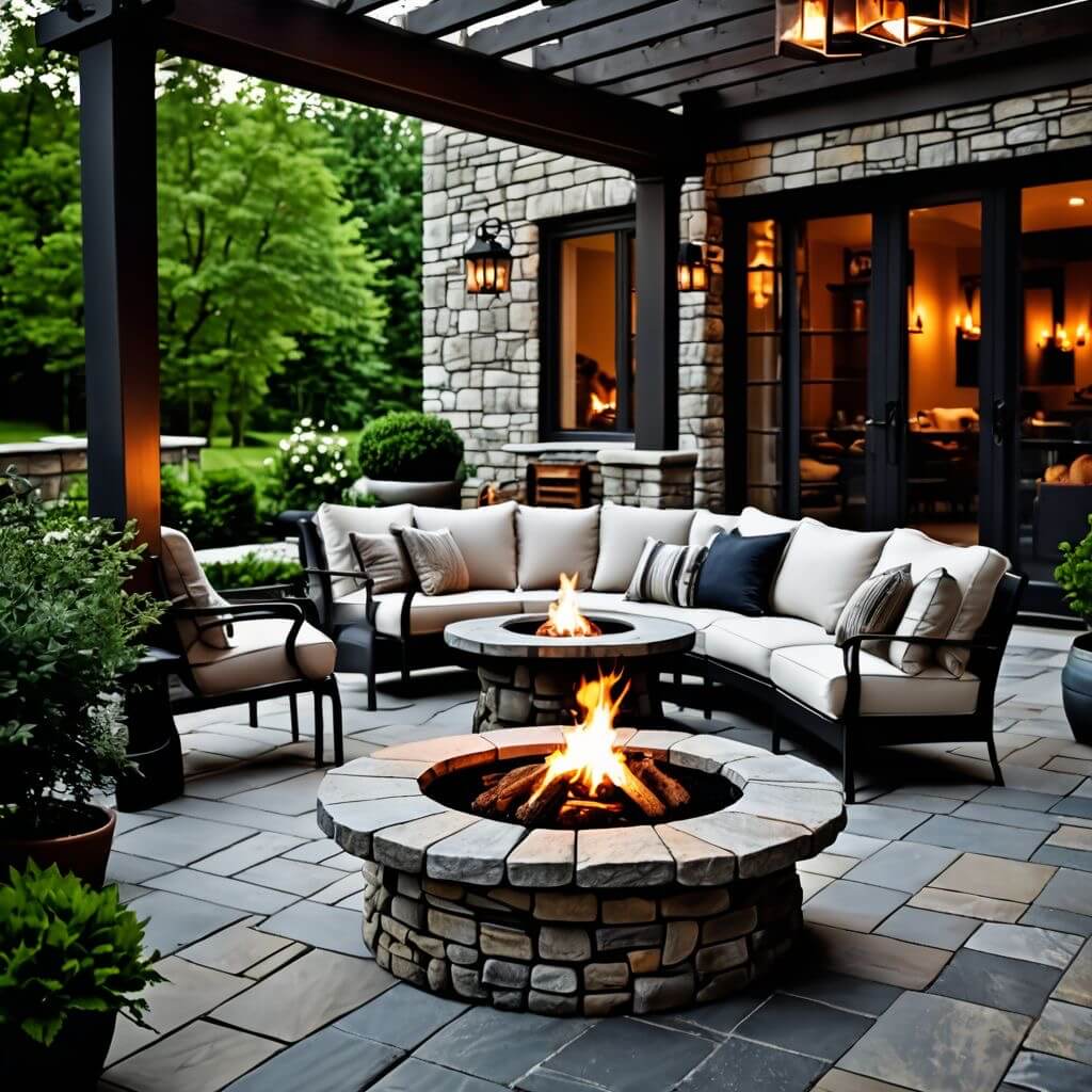 Paver driveway incorporated into a Winnipeg landscape design
