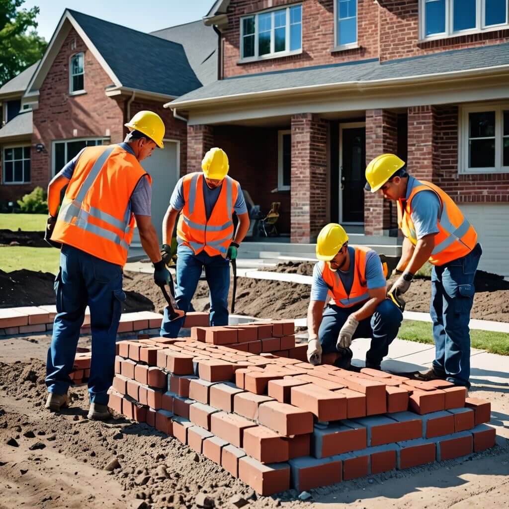 Compacted base prepared for paving-stone installation