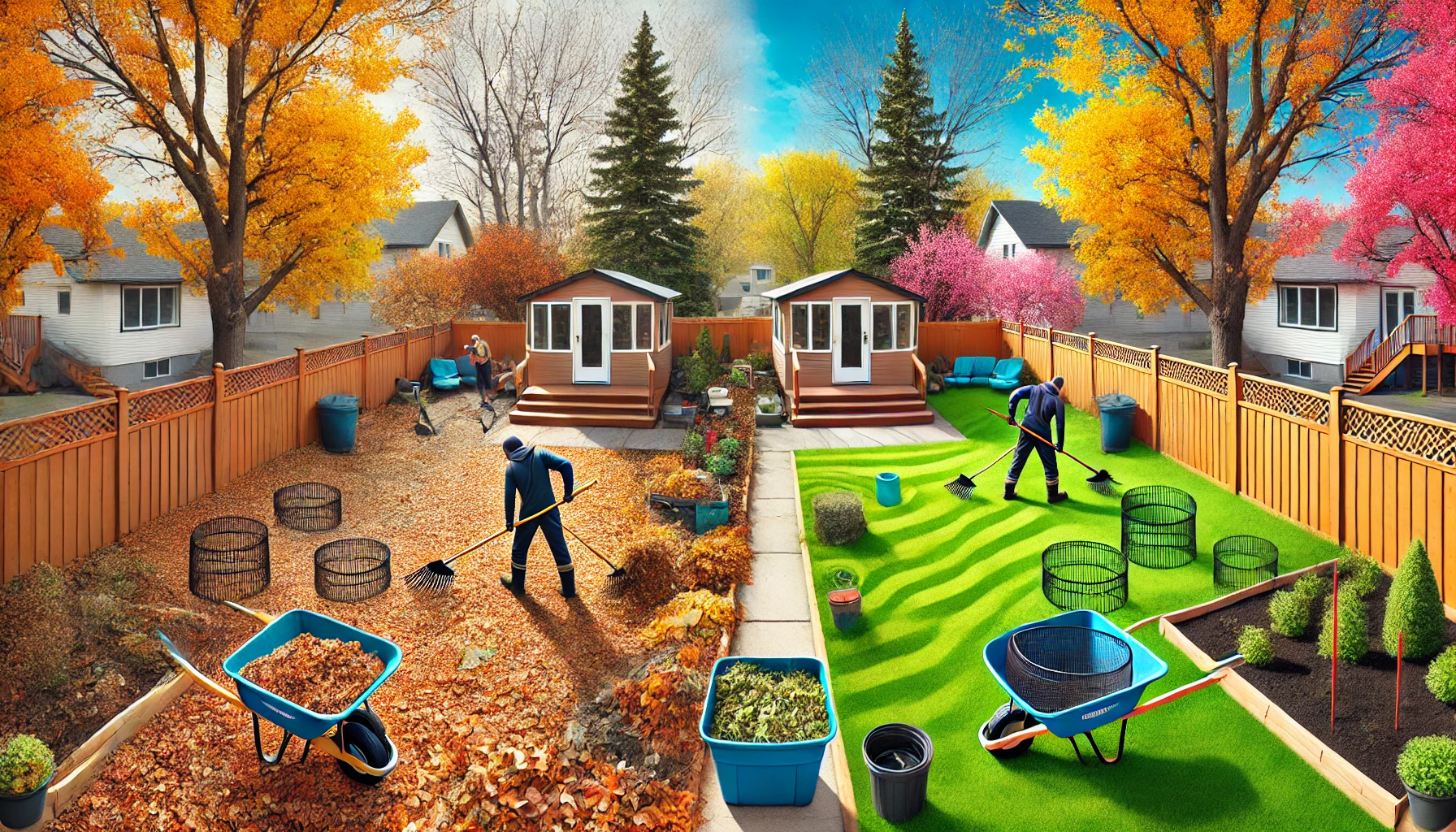 Spring & Fall landscaping Cleanup services in Winnipeg