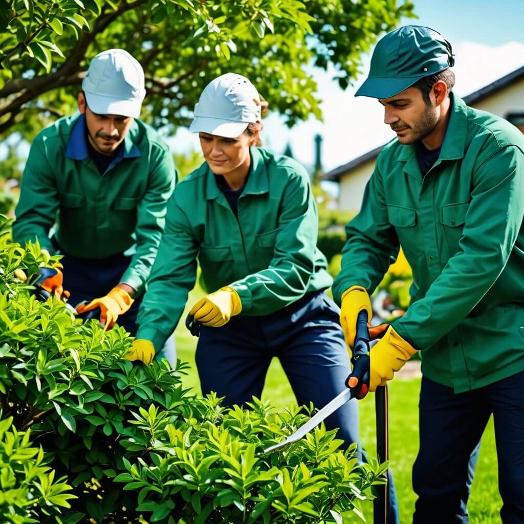 Shovel, rake, mulch and watering tools used for tree planting