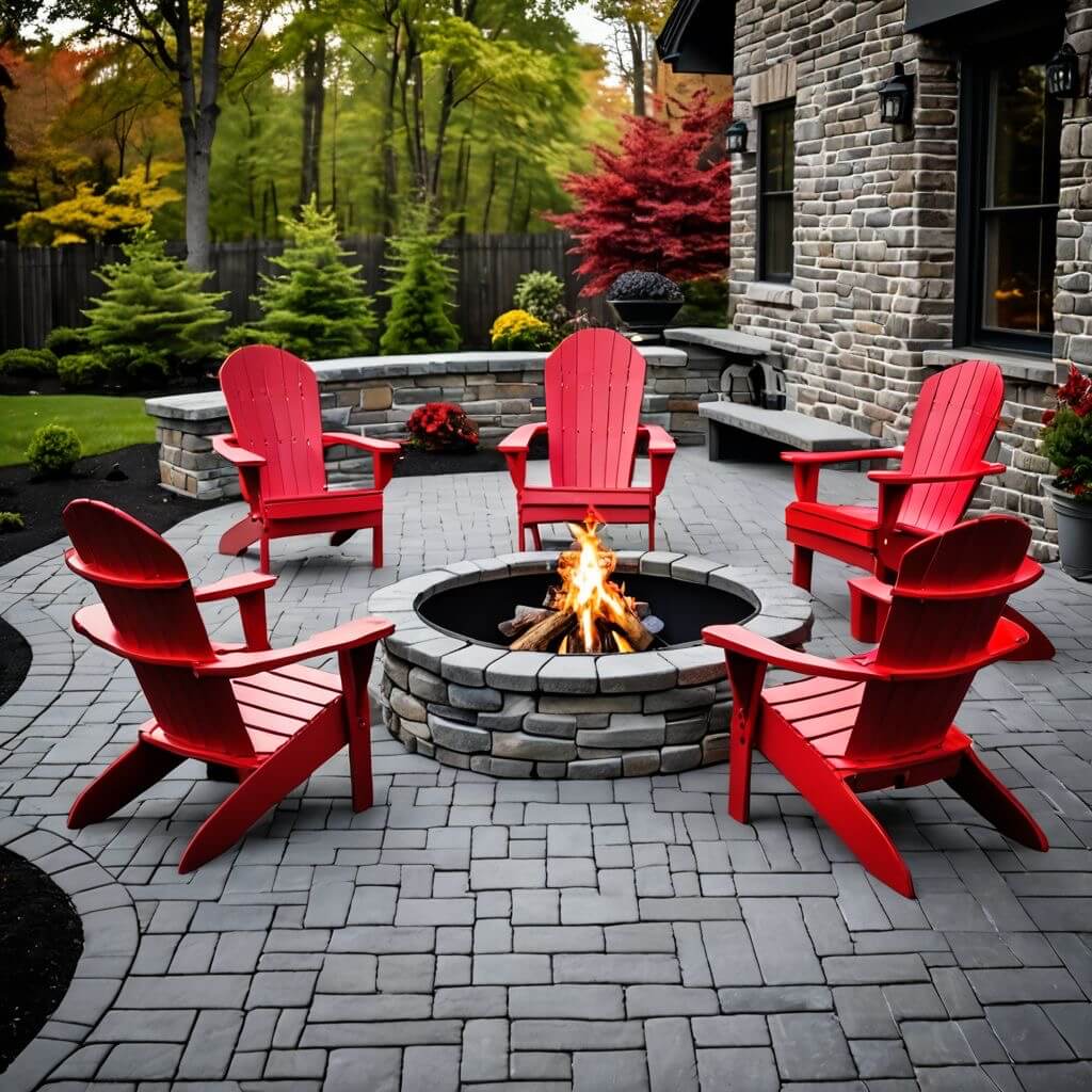 Patio stones and pavers used in a Winnipeg landscape design