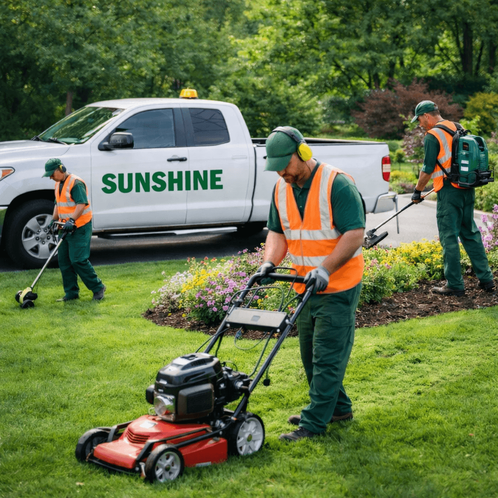 Yard maintenance service helping keep a Winnipeg property clean and well kept